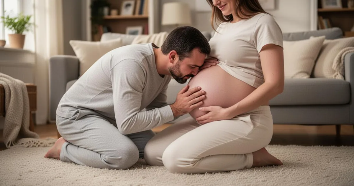 Les premiers mouvements de bébé : comment papa peut les sentir sous le ventre – image 2