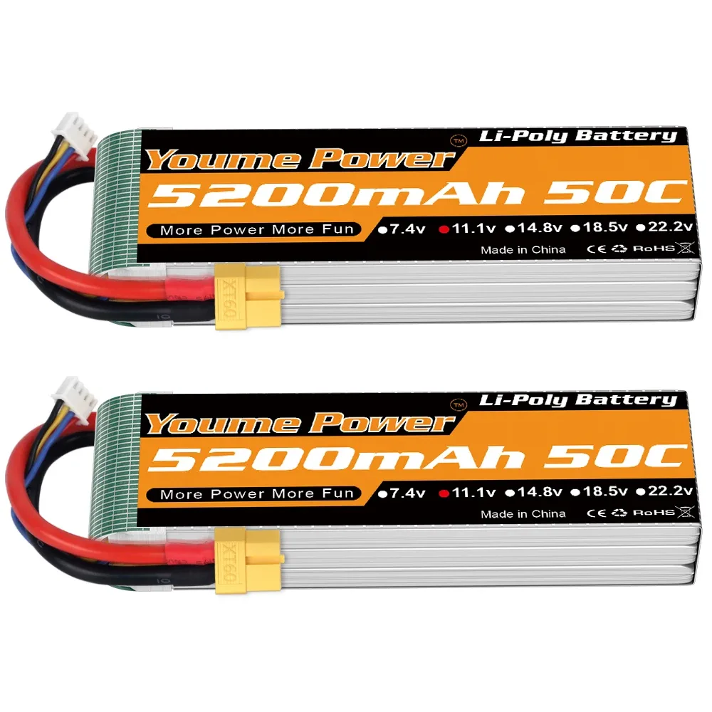 Batterie Lipo 3S 5200 mAh pour modèle réduit
