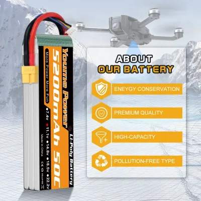 Batterie Lipo 3S 5200 mAh pour modèle réduit – image 2