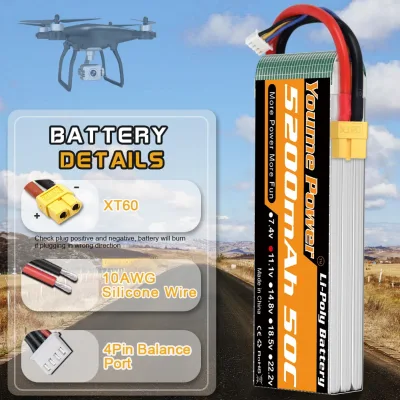Batterie Lipo 3S 5200 mAh pour modèle réduit – image 3