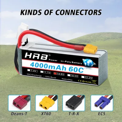Batterie LiPo 4S 14,8 V 4000 mAh XT60 – image 3