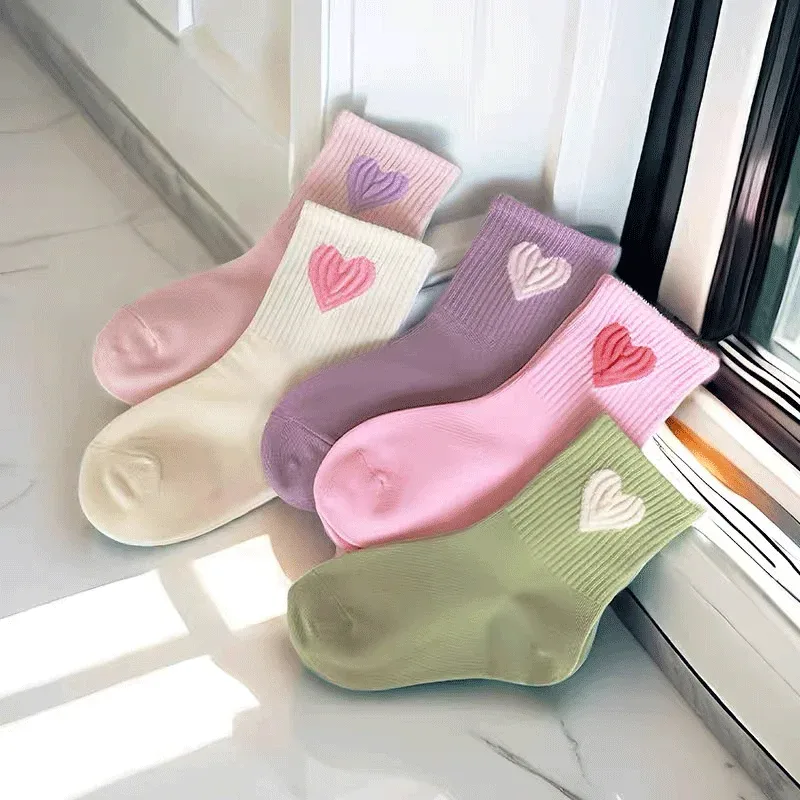 Chaussettes mi-mollet enfant, lot de 5 paires