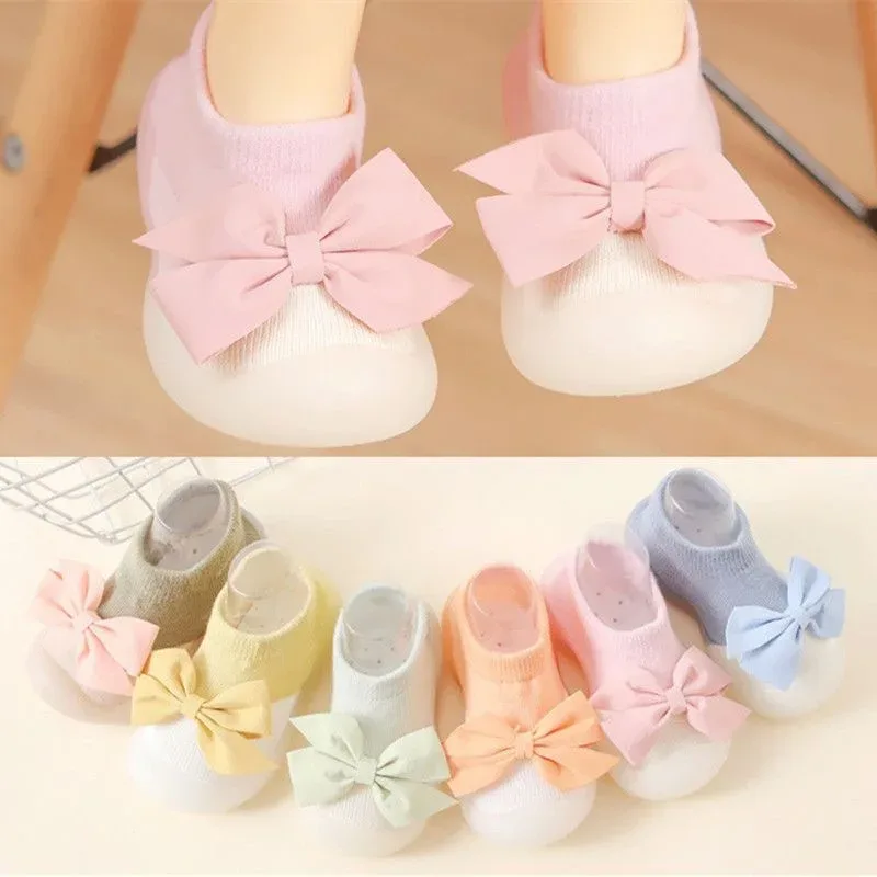 Chaussons souples bébé en coton peigné