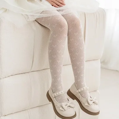 Collants unis en nylon pour fille – image 3