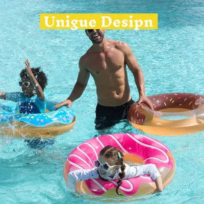 Lot de 3 bouées donut à paillettes – image 2