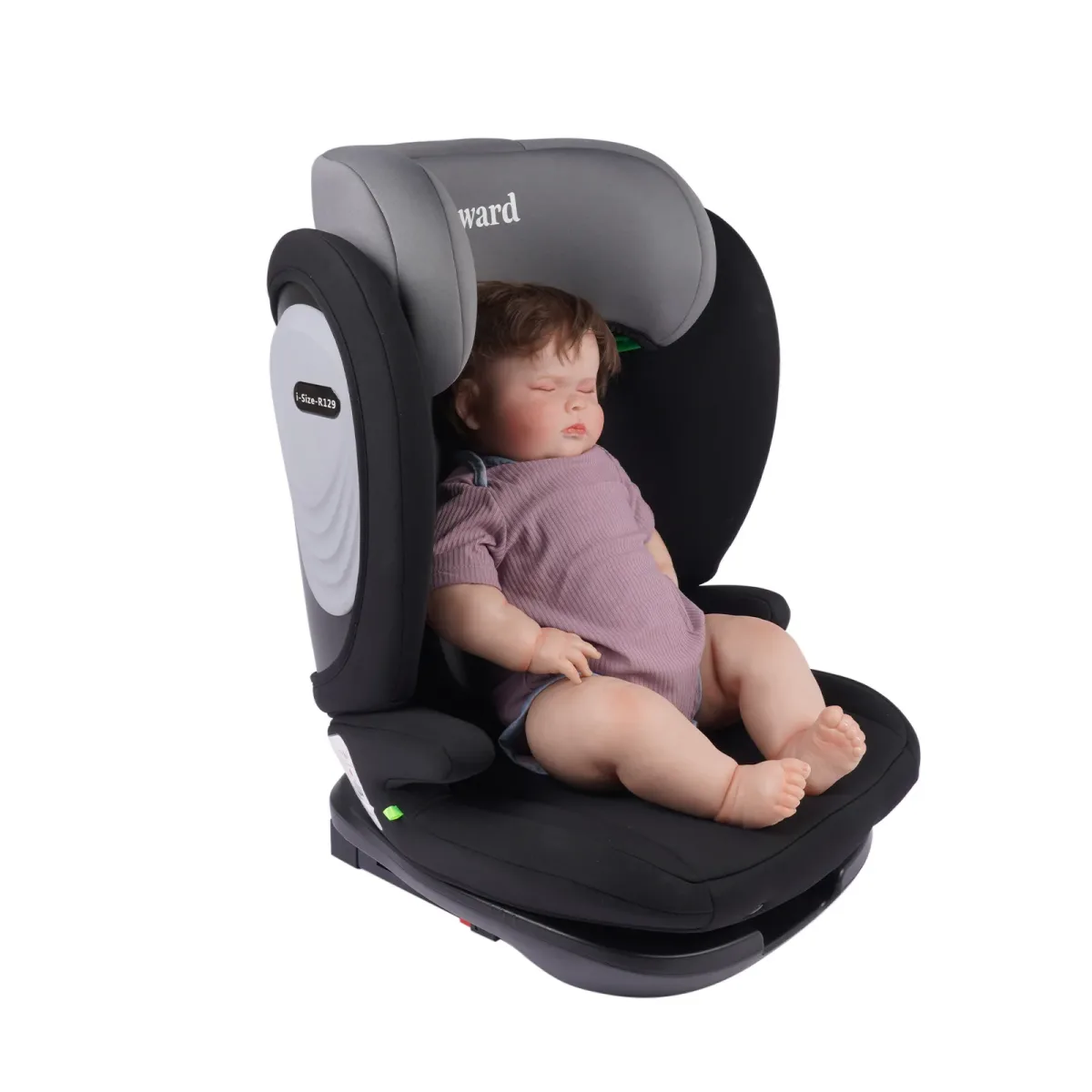 Siège auto enfant gris et noir avec ISOFIX