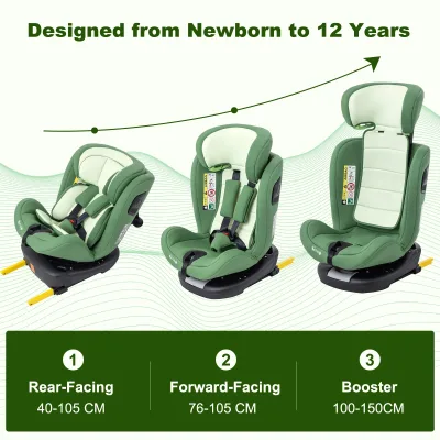 Siège auto pivotant 360° Isofix, réglable – image 2