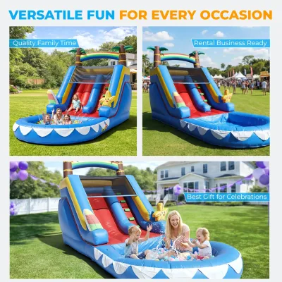 Toboggan aquatique gonflable en PVC, 6,4 m