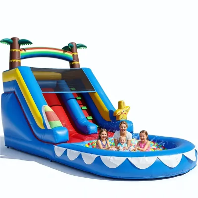 Toboggan aquatique gonflable en PVC, 6,4 m – image 2