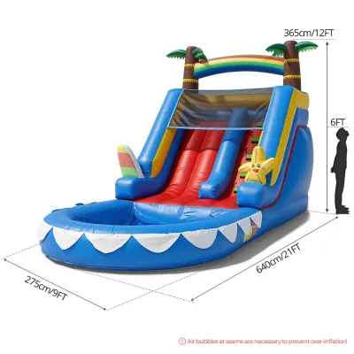 Toboggan aquatique gonflable en PVC, 6,4 m – image 3